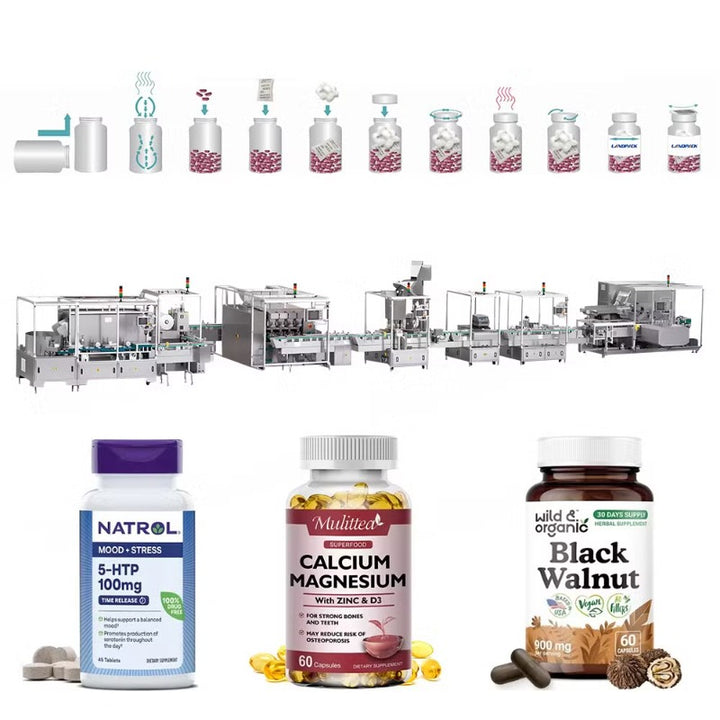 Automatic Tablet & Capsule Counting & Packing Line – High‑Speed Pharma Bottle Filler