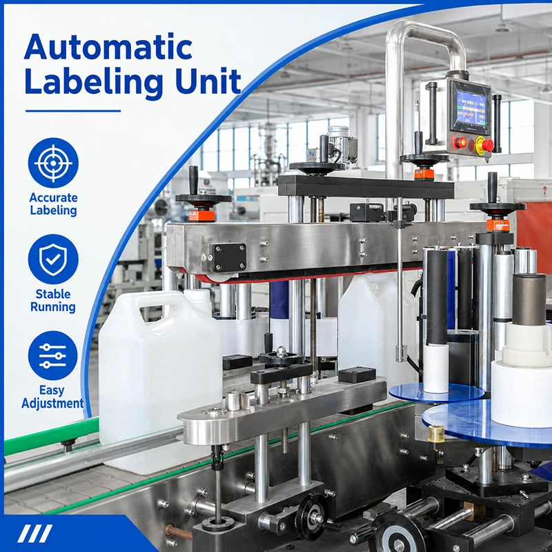 Anti-corrosion Disinfectant Liquid Filling Capping Labeling Machine Line with 2000 L Mixing Tank