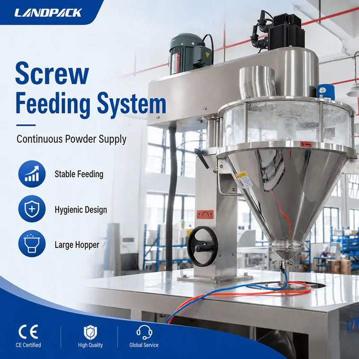 Automatic Corn Flour Four-Side Seal Bag Filling and Packing Machine with Auger Filler