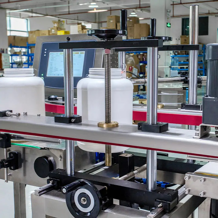 Automatic Protein Powder Bottle Filling Capping Foil Sealing and Labeling Production Line