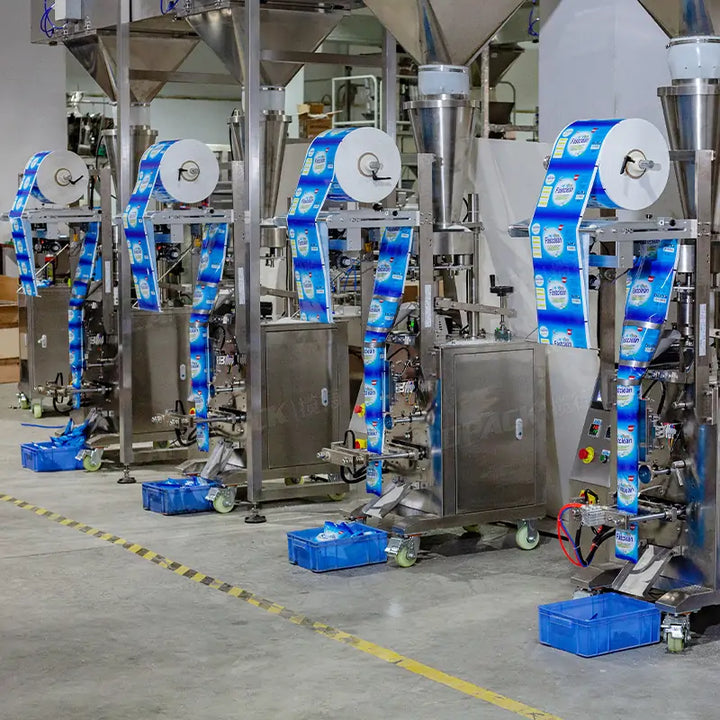 Automatic Detergent Powder Pouch Filling and Sealing Packing System with Four VFFS Machines
