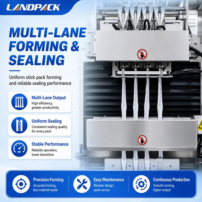 High-Speed Multi-Lane Powder Stick Pack Packaging Counting and Cartoning Machine Line