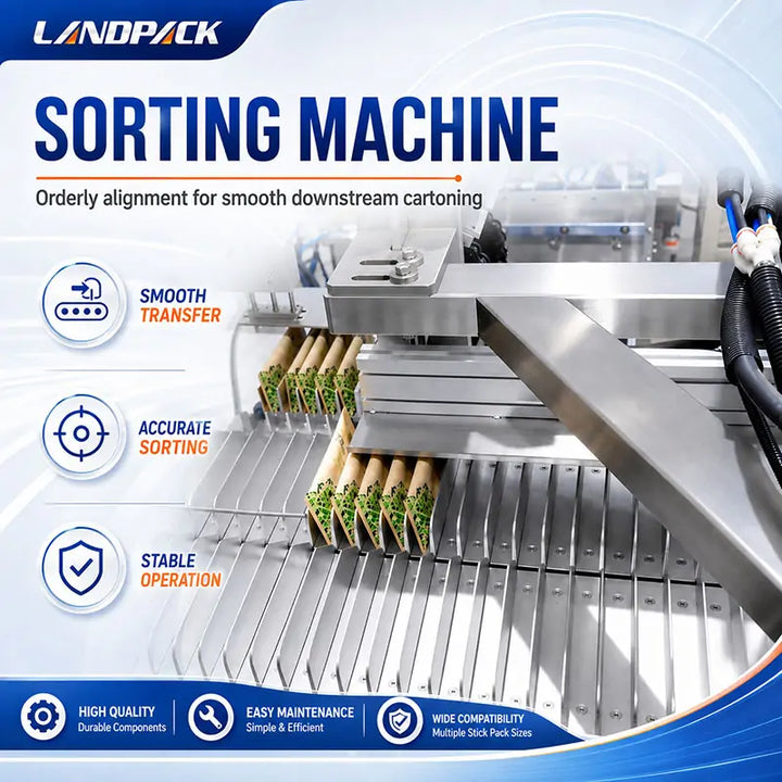 Automatic Multi-Lane Powder Stick Pack Filling Counting and Cartoning Line