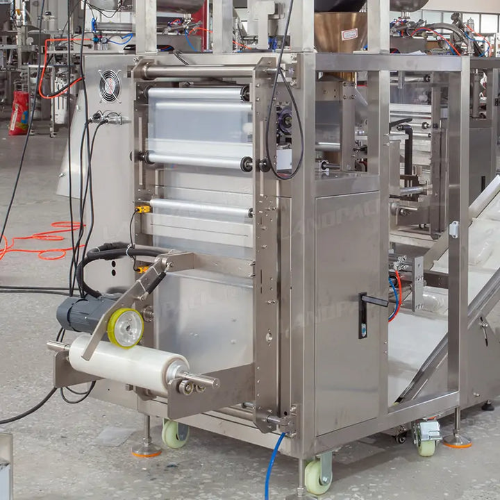 Automatic Detergent Washing Powder Vertical Gusset Bag Filling and Packing Machine with 4-Head Linear Weigher