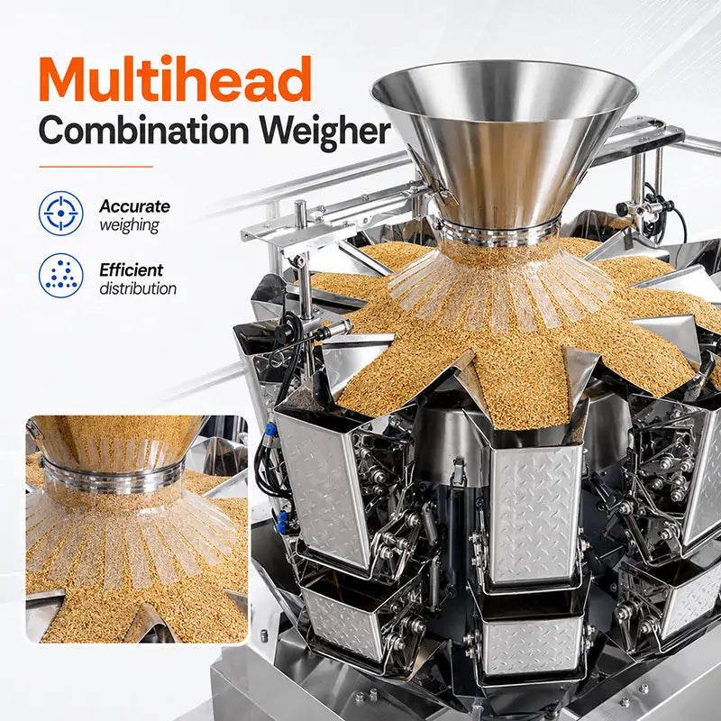Automatic Roasted Coffee Beans Rotary Doypack Packing Machine with 14-Head Weigher