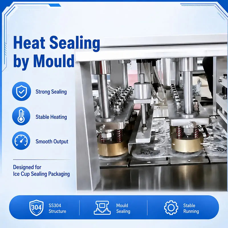 Fully Automatic Ice Cube Cup Filling and Sealing Packing Machine Production Line