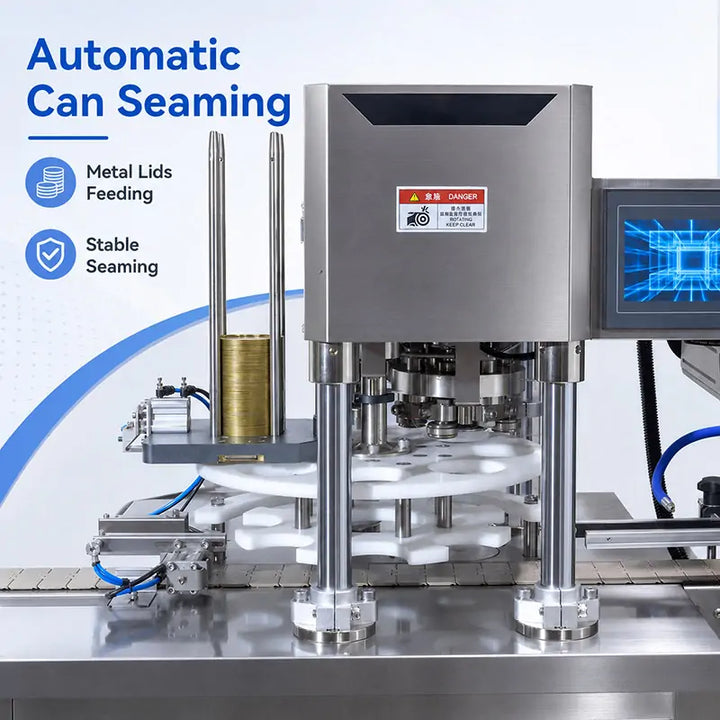 Automatic Coffee Powder Can Filling Seaming Laser Coding and Capping Line