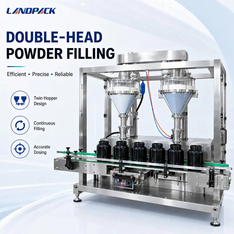 Automatic Coffee Powder Bottle Jar Filling Capping Foil Sealing and Labeling Line