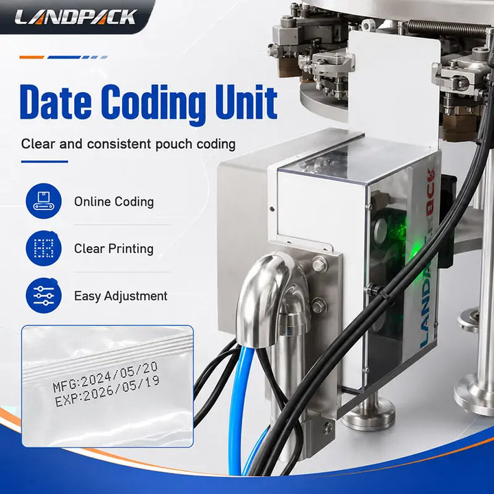 Automatic Coffee Powder M-Shape Premade Pouch Packing Machine with Auger Filler and Labeling