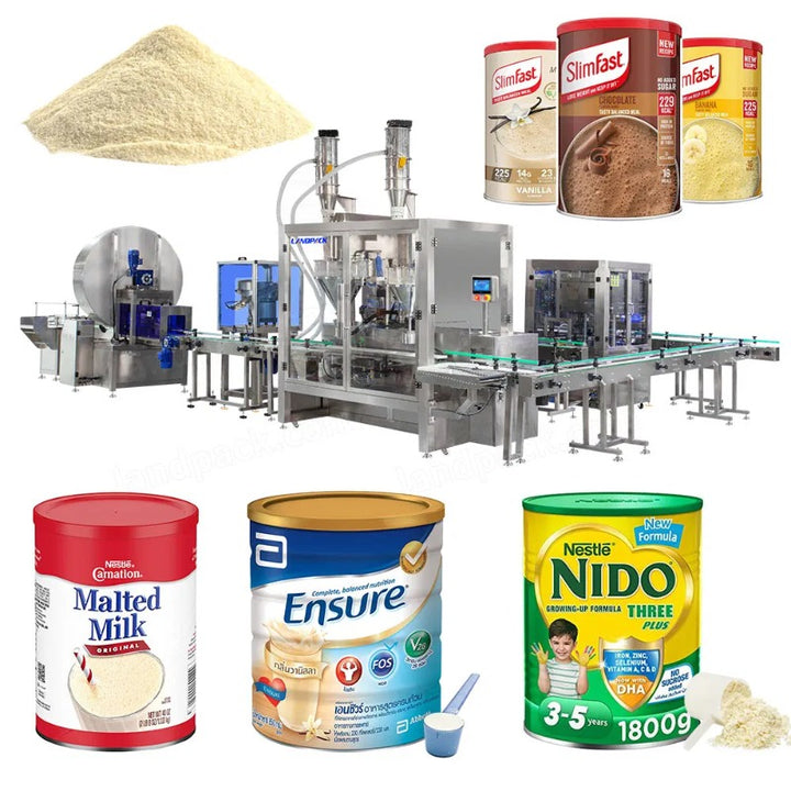 Fully Automatic Milk Powder Cans Tins Filling Seaming Production Line