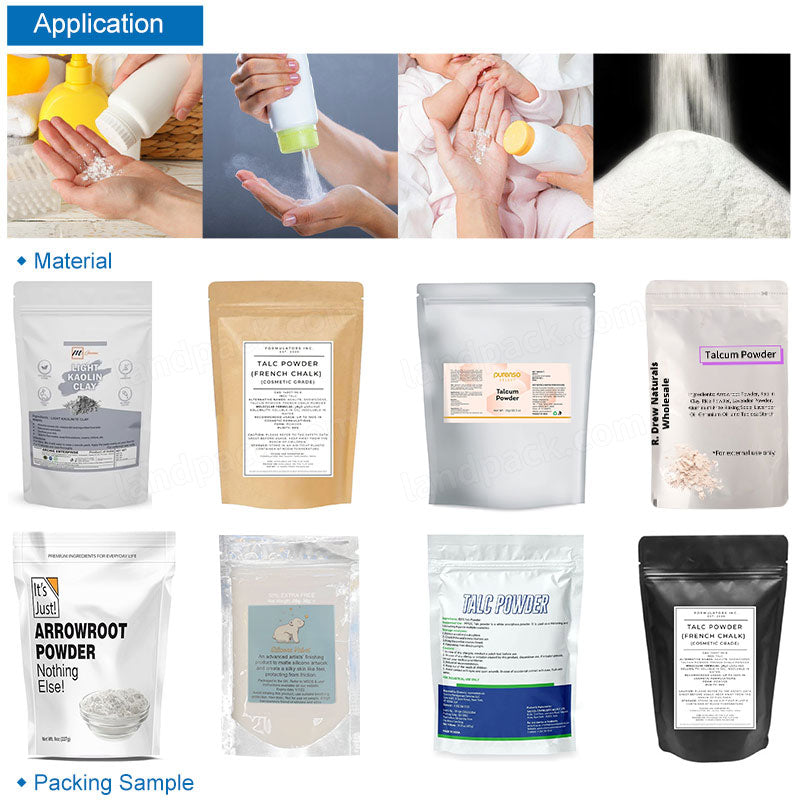 Automatic 500g 1kg Talcum Powder Pouch Doypack Filling Packing Machine