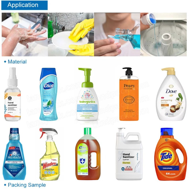 Automatic Hand Sanitizer Filling Capping Labeling Machine Line