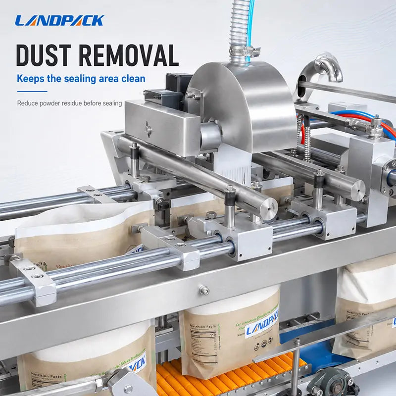 Automatic Ground Coffee Premade Doypack Filling and Sealing Machine with Bag Mouth Dust Removal