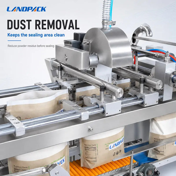 Automatic Ground Coffee Premade Doypack Filling and Sealing Machine with Bag Mouth Dust Removal