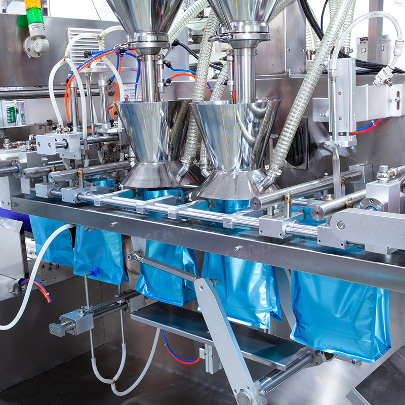 Automatic Double Filling Heads Milk Powder Doypack Pouch Packing Machine