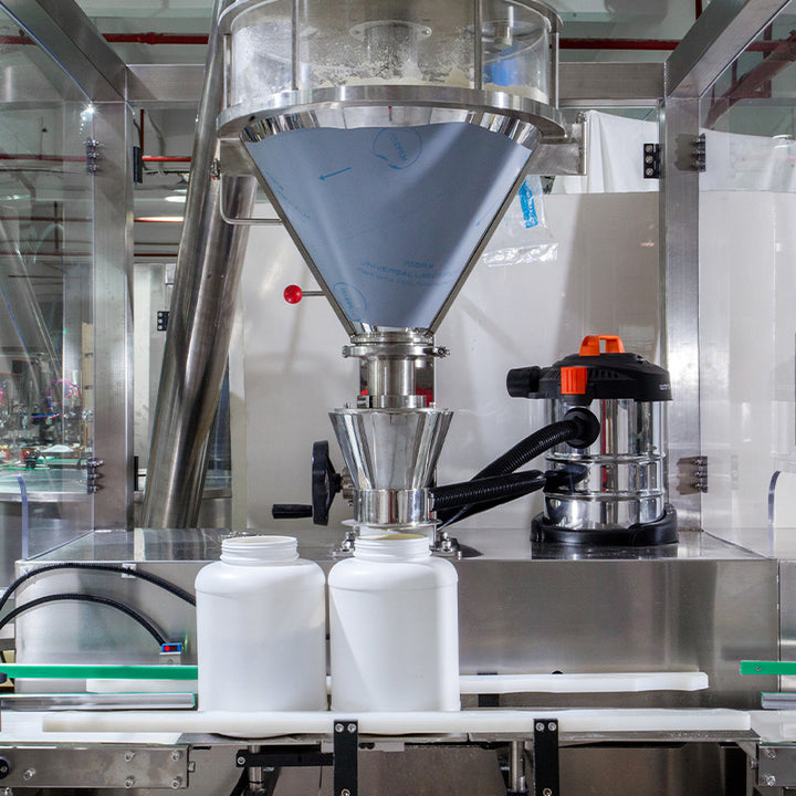 Automatic Protein Powder Single Head Filling Sealing Labeling Capping Line