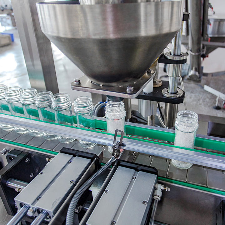 Automatic Granule Filling Capping Labeling Machine Sea Salt Filling Machin