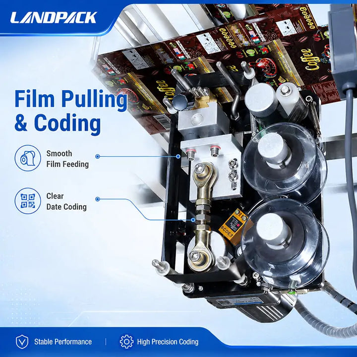 Automatic Coffee Powder VFFS Sachet Filling and Sealing Packing Machine with Twin Screw Conveyors