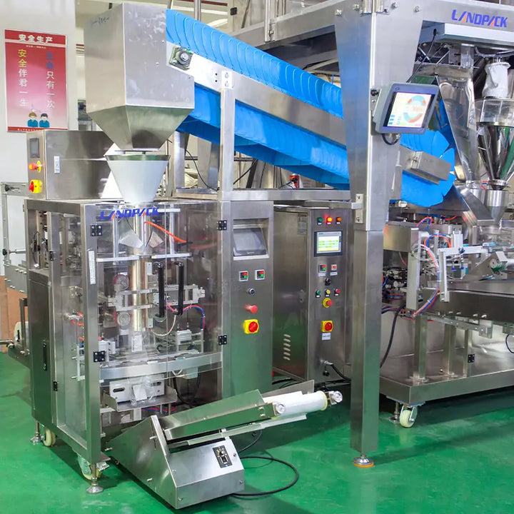 Automatic Coffee Bean Coffee Powder Doypack Packing Machine with Metal Detector and Checkweigher