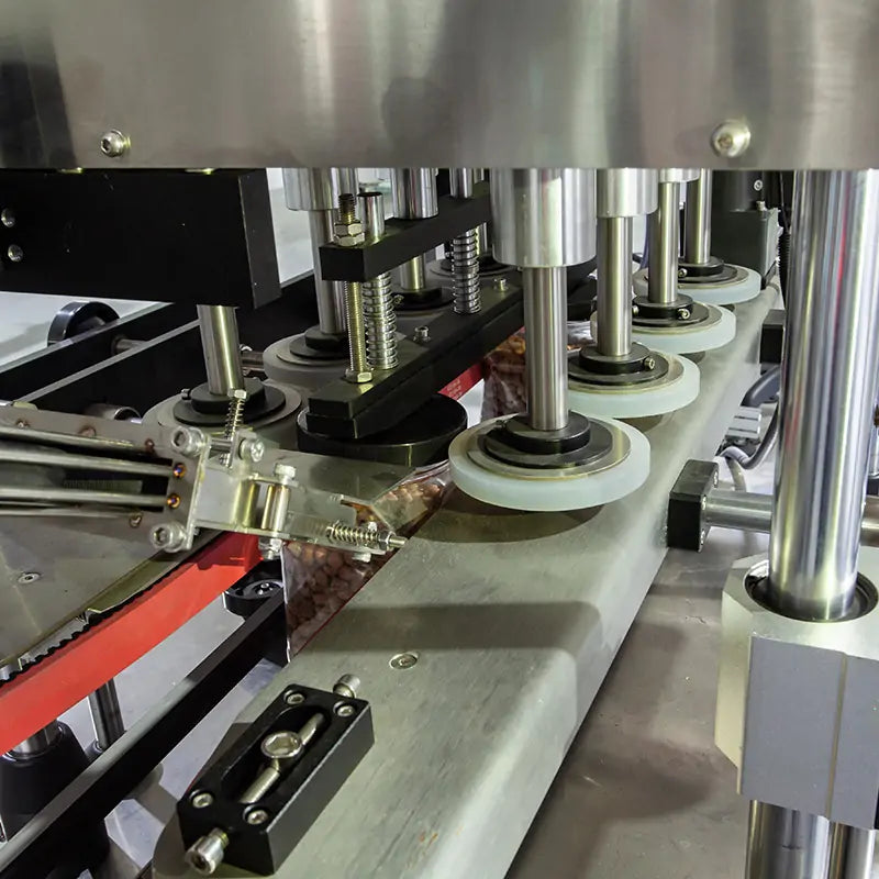 Automatic Coffee Bean Bottle Rotary Filling Capping Sealing Labeling Machine Line
