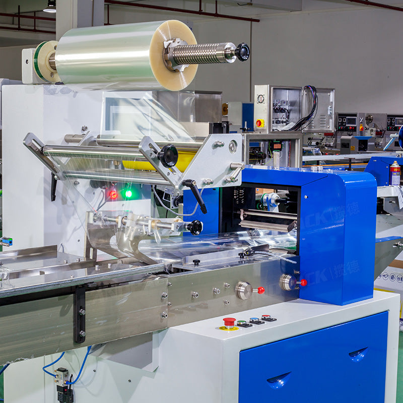 Horizontal Vegetable Fruit Pepper In Tray Packing Machine Flow Wrapping Machine