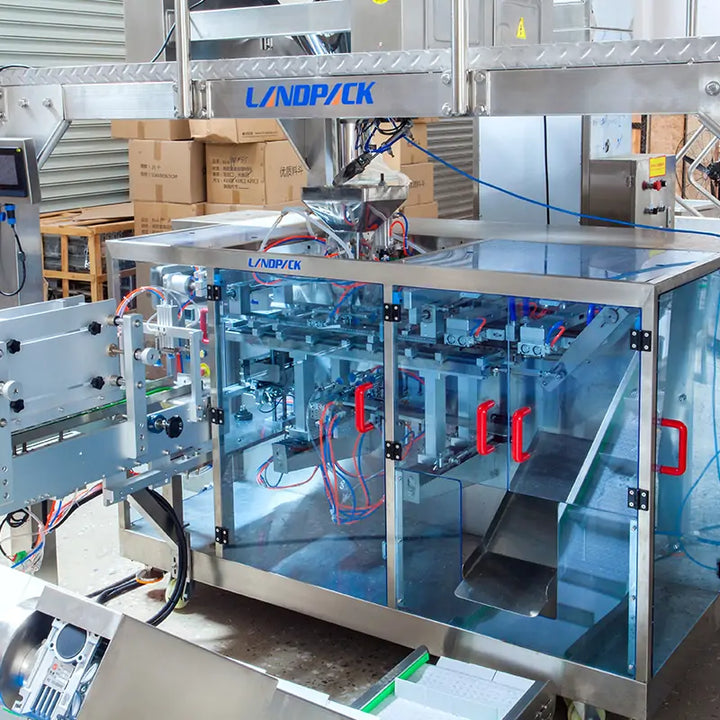 Automatic Coffee Beans Horizontal Premade Pouch Packing Machine Line with Dual 10-Head Weighers