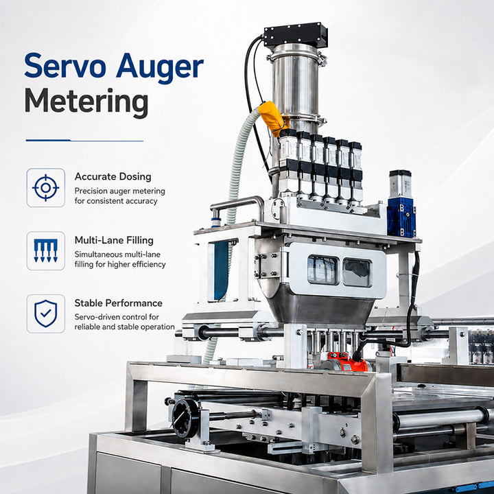 Multi Lane Powder Packing Machine For 3/4 side Sealing Sachet