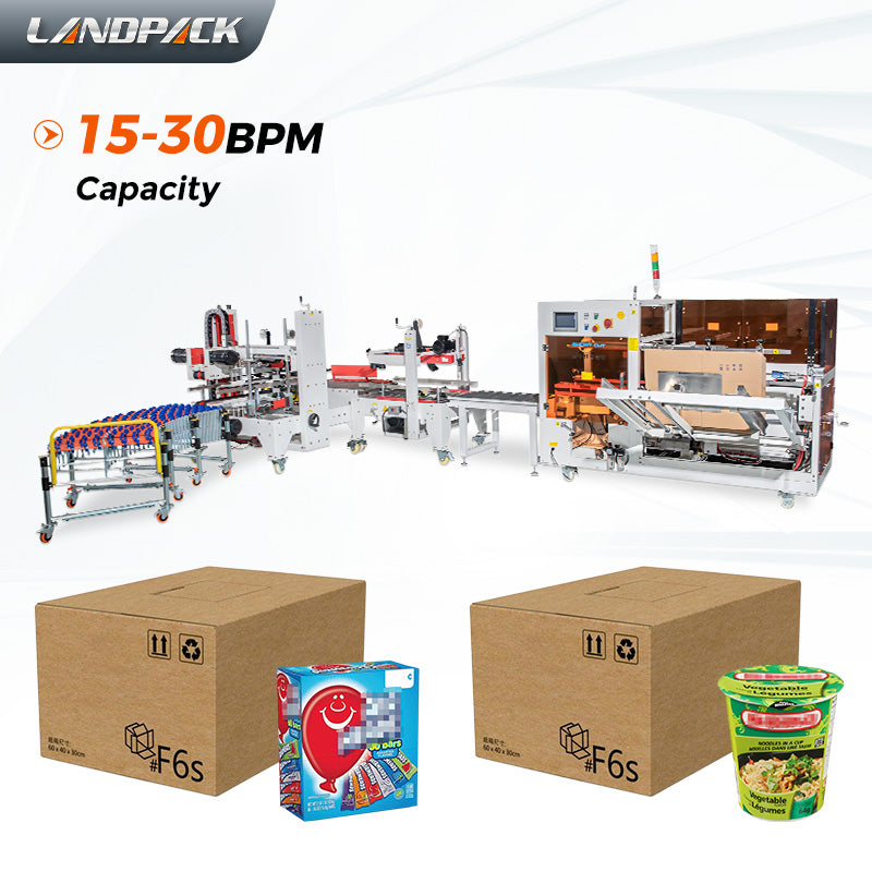 Fully Automatic Carton Case Packing System With Heat Shrinking Machine