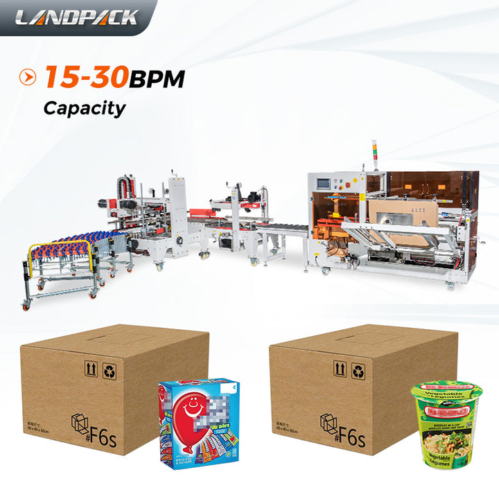 Fully Automatic Carton Case Packing System With Heat Shrinking Machine