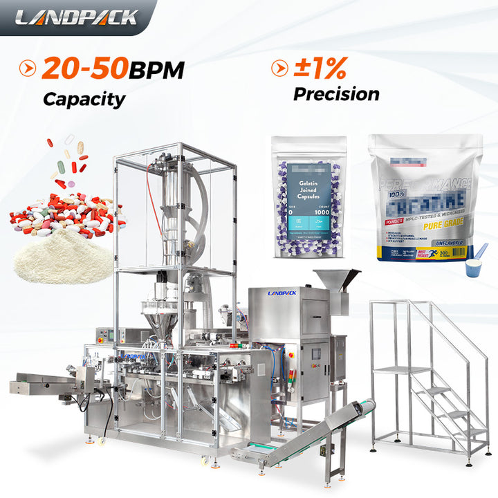 Pharma Packaging machine | Horizontal Pouch Packing Machine For Stand up M Shape Pouch