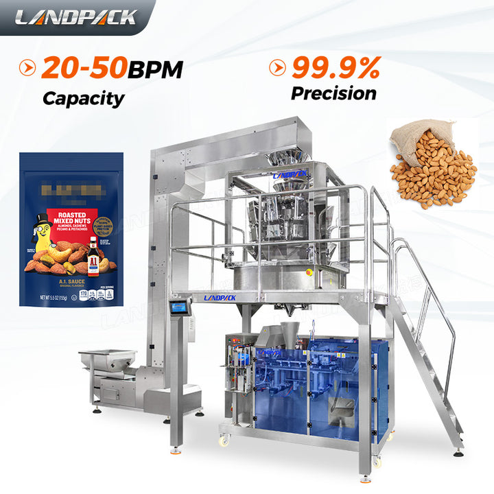 Automatic Beans Nuts Peanut Granule Stand Up Pouch Doypack Packing Machine