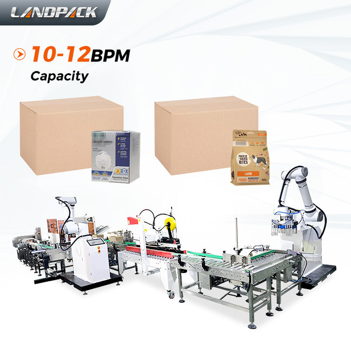 Automatic Robot Case Packer With Palletizing System