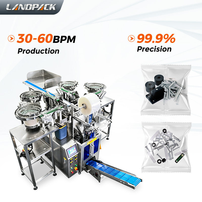 Automatic Screw Nail Nut Counting Packing Machine With Vibrating Feeder