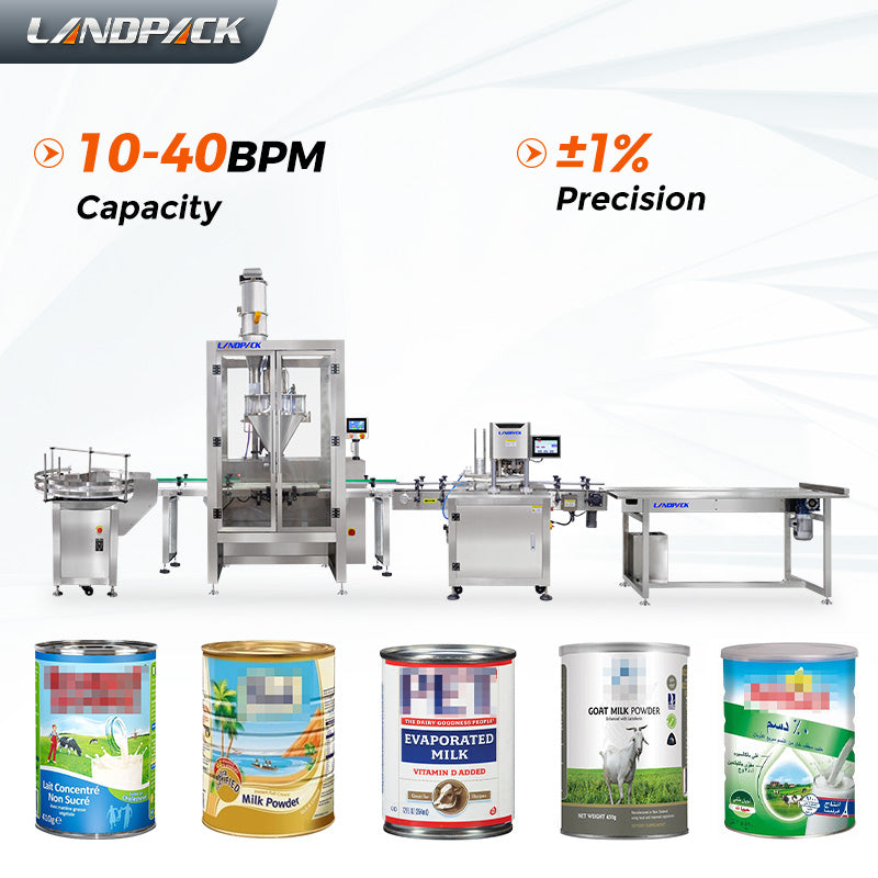 Automatic Premium Milk Powder Cans Filling Seaming Machine