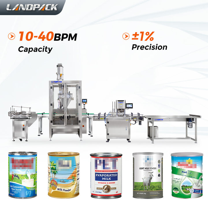 Automatic Premium Milk Powder Cans Filling Seaming Machine