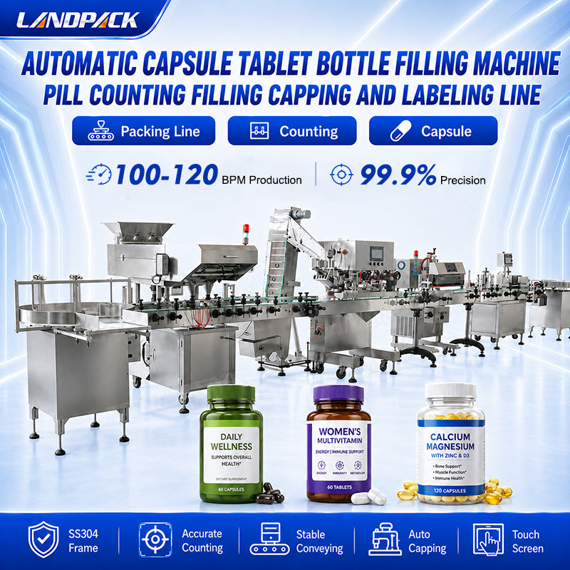 Automatic Pharmaceutical Bottle Packaging Line Tablet Drug Medicine Packaging Machine