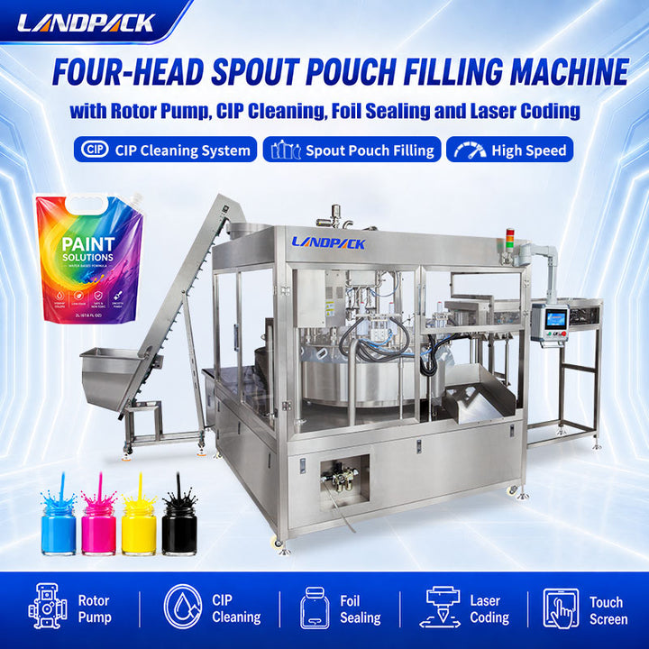 Automatic Spout Pouch Filling Machine | Liquid Spout Pouch Filling and Capping Machine