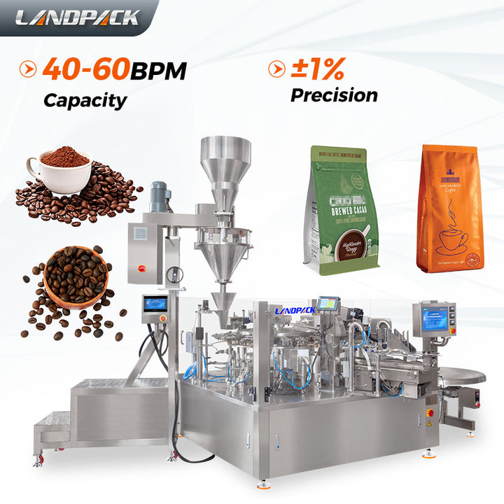 Rotary Doypack Packing Machine 10 Working Stations Premade Pouch Packaging Machine