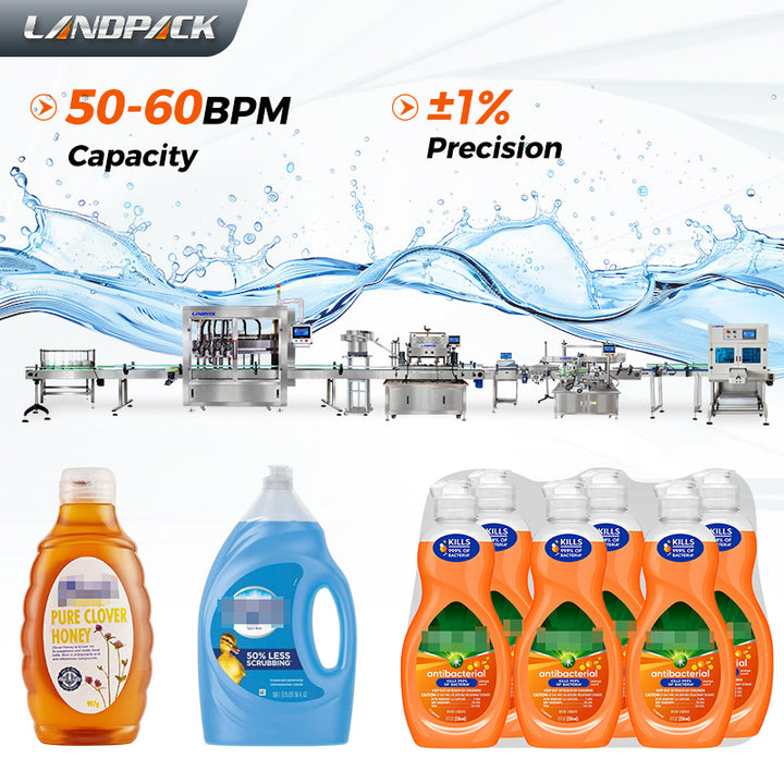 Shampoo Bottle Filling Machine | Hair Oil Filling Line With Capping Labeling Shrinking