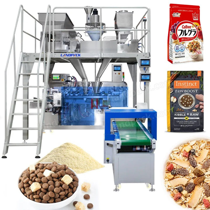 Automatic Pet Food Mixed Granule Powder M Shape Pouch Packing Machine