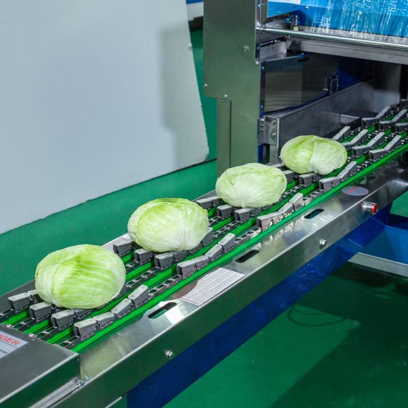 Automatic Iceberg Lettuce Packing Machine – High-Speed Vegetable & Fruit Cling Film Wrapper
