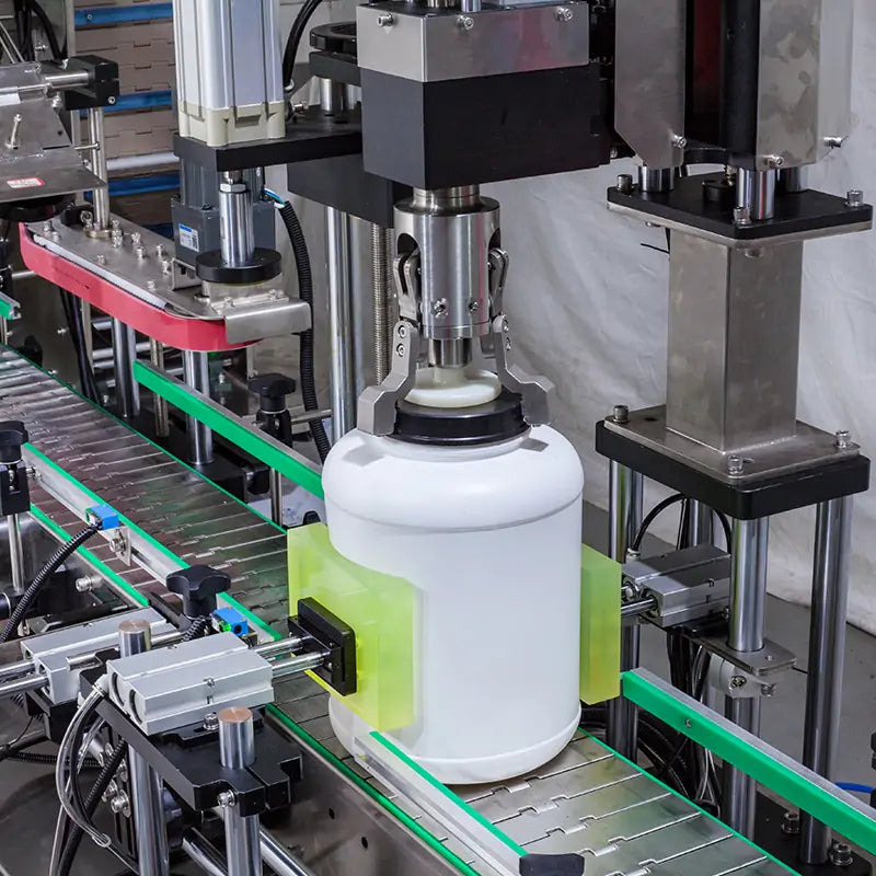 Automatic Protein Powder Bottle Filling Capping Foil Sealing and Labeling Production Line