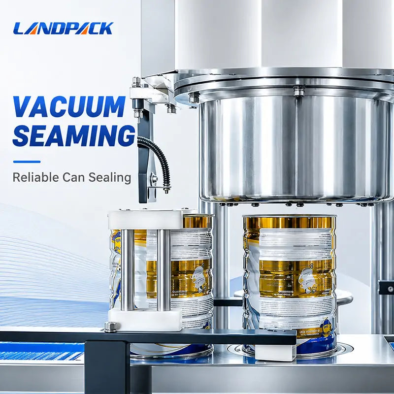 Automatic Milk Powder Can Filling Seaming Line With Spoon Inserting, Vacuum Nitrogen Flushing, Cap Pressing and UV Air Cleaning