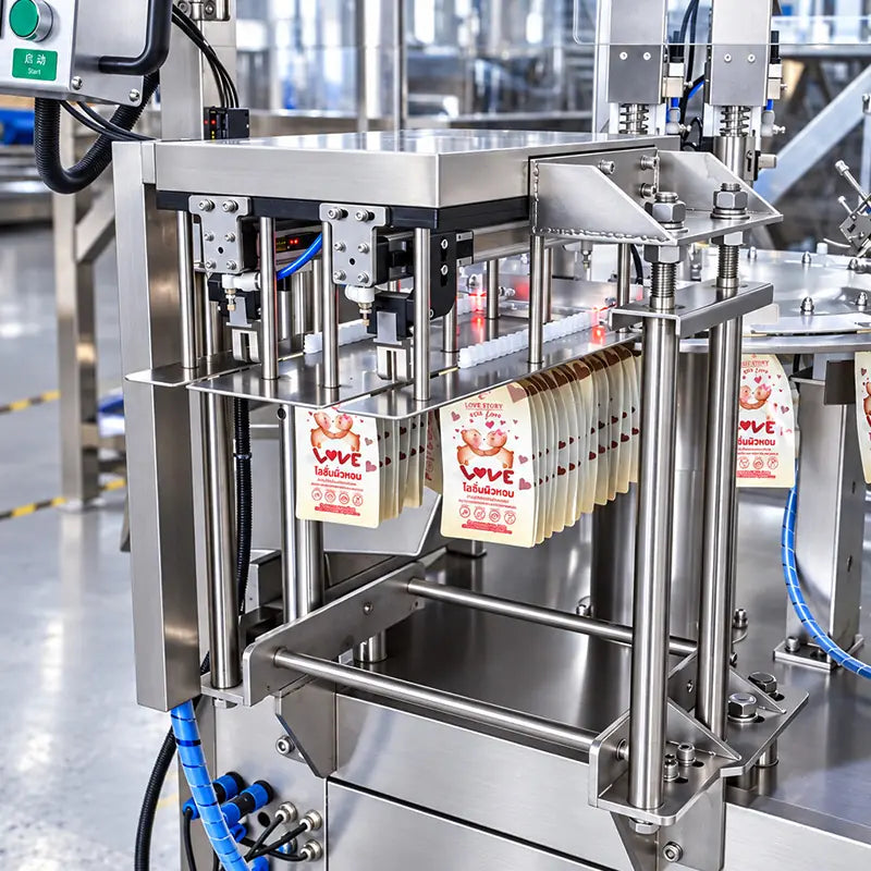 Automatic Liquid Rotary Spout Pouch Filling Machine with Dual Piston Filling and Capping