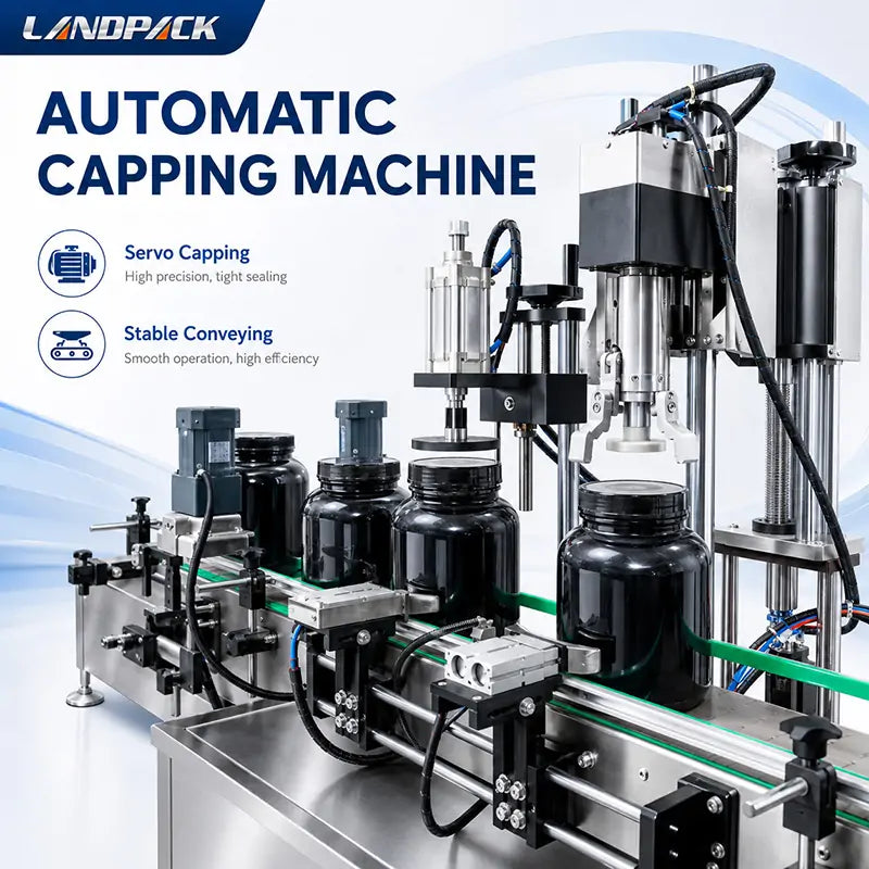Automatic Coffee Powder Bottle Jar Filling Capping Foil Sealing and Labeling Line