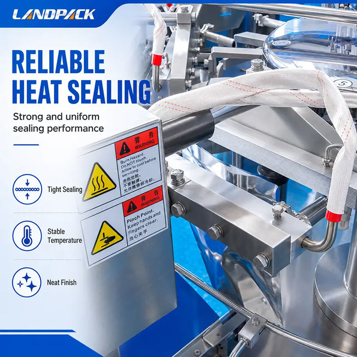 Automatic Rotary Powder Premade Zipper Pouch Filling Sealing Machine with Screw Conveyor
