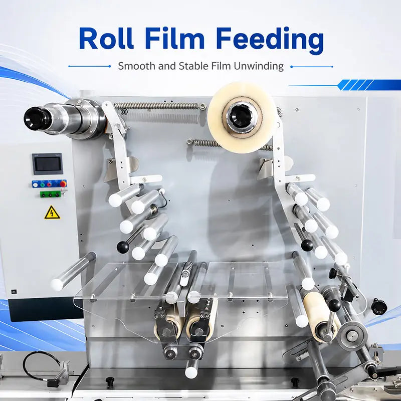 High-Speed Automatic Candy Flow Wrapping Machine with Feeding and Sorting System