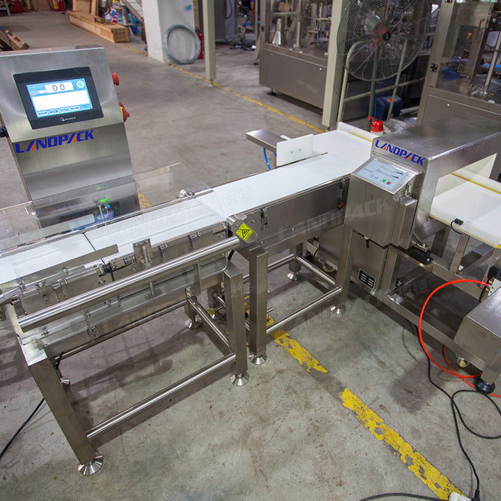 Automatic Cannabis Packaging Machine With Metal Detector And Weight Sorting Scale
