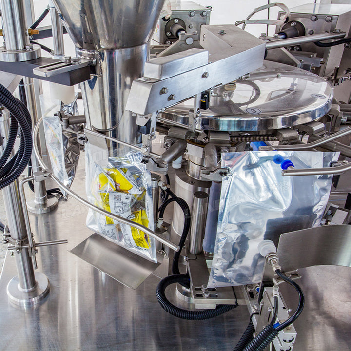 Automatic Rotary Pouch Packing Machine For Premade Pouch Packaging