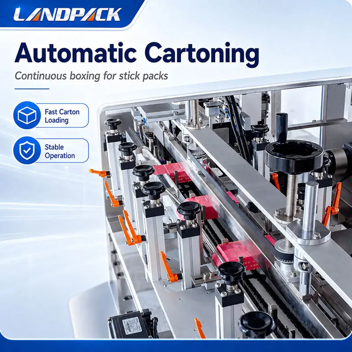 Automatic 4-Lane Coffee Stick Sachet Packing and Cartoning Line for 3 in 1 Coffee Powder